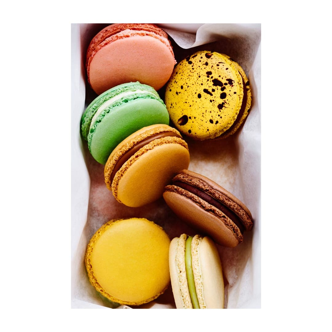 Assorted French macarons